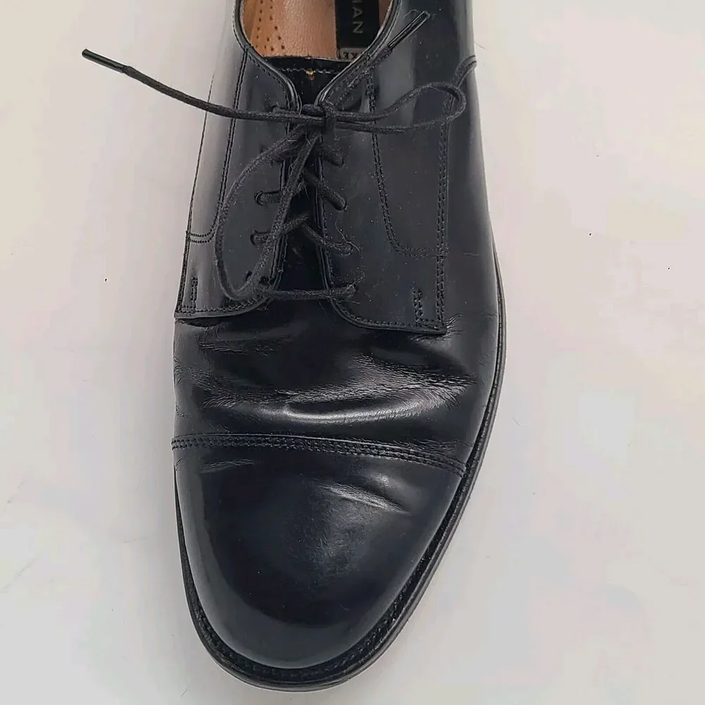 Bostonian Classics Oxford Cap Toe Dress Shoe 25400 07307 US 12M Black Leather